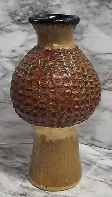 Vintage Pottery Vase. Art Pottery. Hand Made. Sculpting. Morel Mushroom.... • $35