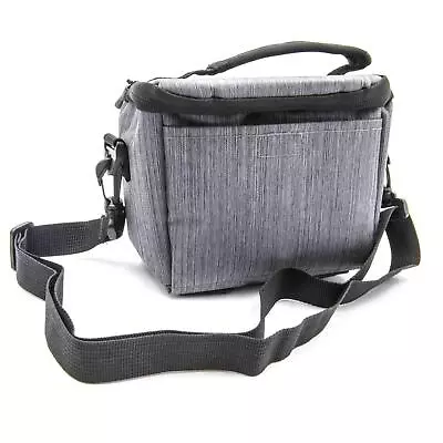 Camera Shoulder Bag Case Gray Canvas For Panasonic Lumix DMC-FZ72 • £31.20