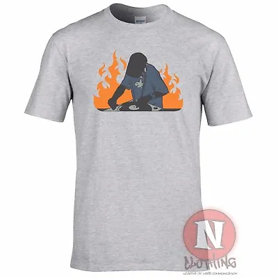 DJ On Fire T-shirt Turntable Rave Clubbing Deejay Ibiza Old School Style Tshirt • $17.39
