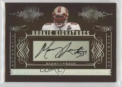 2006 Playoff National Treasures Signatures /200 Manny Lawson #173 Rookie Auto RC • $7.15