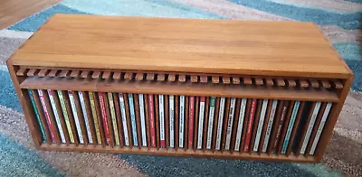 Vintage Mcm Kalmar Teak Wood 30 Slot Cd Holder Mid Century - Excellent Condition • $99.99