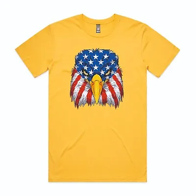 Bald Eagle Head Colourful Printed T-Shirt Unisex • £11.49