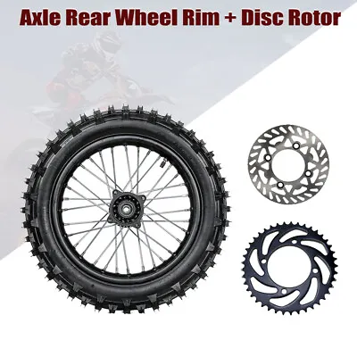 $159.98 • Buy 1.85x14 15mm Axle Rear Wheel Rim + Disc Rotor Sprocket Dirt Pit Bike YZ85 CR85