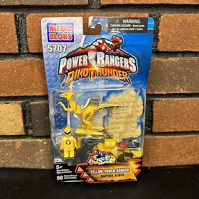 Mega Bloks 5707 Power Rangers Dino Thunder Raptor Rider Yellow - NEW SEALED • $49.99