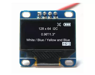 0.96 Inch I2C 128X64 White OLED Display Module SSD1306 Screen Board For Arduino • $7.99