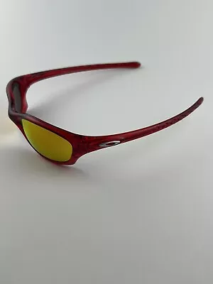 Oakley Fives 2.0 Crystal Red Frame Fire Iridium Lens Silver Icons RARE • $249.99