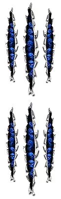 Fits Kawasaki Ninja 650 1000 300 Z1000 250R ZX 12 10 R Monster Blue Rip Sticker • $8.29