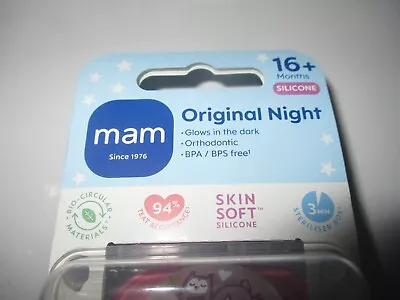 Mam Original Night Glow In The Dark Orthodontic Dummies With Steraliser.16+m • £8.99