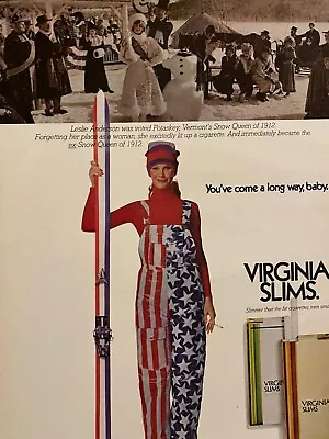 Virginia Slims Cigarettes Full Page Vintage Print Ad • $1.99