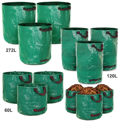 £7.99 • Buy Garden Rubbish Waste Bags Sack Bin Refuse Sack Leaf Grass Bag Shower Proof