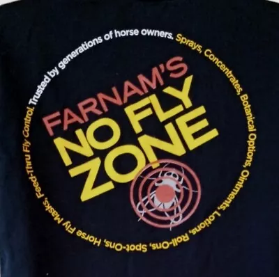 $14.99 • Buy FARNAM In The Zone Employee Men's Graphic T-shirt Medium Horse Fly Spray Black 