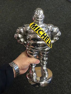 Michelin Man Polished Aluminium Collectable Michelin Man Mascot Silver Yellow  • £75