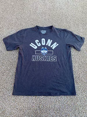 UCONN Huskies Shirt Mens L Gray Short Sleeve Casual Cotton NCAA Logo Men • $12.50