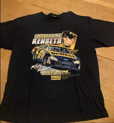 Vintage Matt Kenseth T-Shirt Black Nascar Dewalt Racing • $20.89