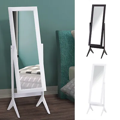 Tall Dressing Mirror Freestanding Adjustable Angle 148x47cm Bedroom • £48.99