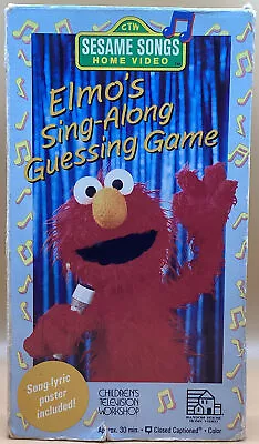 Elmo's Sing-Along Guessing Game VHS 1991 Sesame Street **Buy 2 Get 1 Free** • $17.99