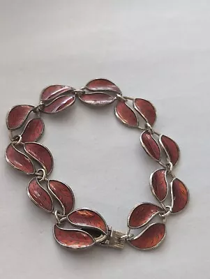 David Andersen Norway Enamel Bracelet Vintage 925 • $149