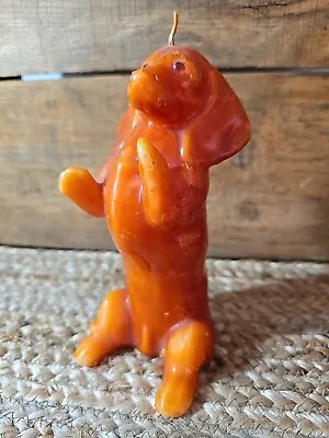 Vintage Dachshund Dog Standing Shaped Candle Doxie Wiener Unused Retro Decor • $10