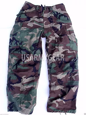 US Army Military Woodland Camouflage M65 BDU Cargo Field Pants Trousers + Liner  • $87.11