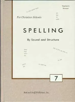 $11.95 • Buy Rod And Staff - Spelling Grade 7 - Spelling By Sound And Structure - TEACHER