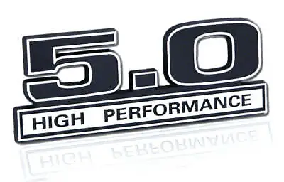 Ford Mustang Black Chrome 5.0 Liter High Performance 3D Stick On Embossed Emblem • $12.13