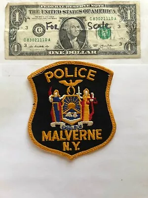 Malverne New York Police Patch (pre-sewn) Good Condition   • $28.75