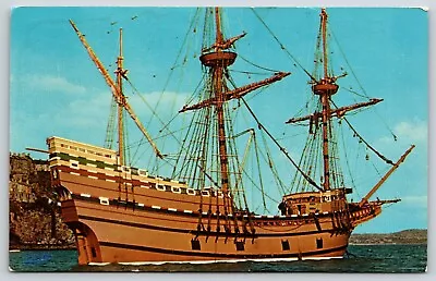 The Mayflower Ll Ship Plymouth MA Postcard Sailed In 1957 Chrome Unposted #2092 • $4.25