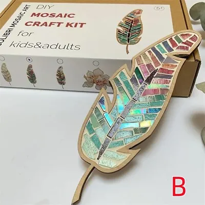 DIY Mosaic Craft Kit Mosaic Feather Art Crafts Making Kit For Kids & Adults • £10.29