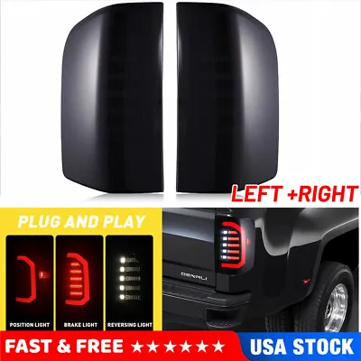 For 2007-2014 Chevy Silverado 1500 2500 3500 HD LED Tail Lights Black Brake Lamp • $135.99