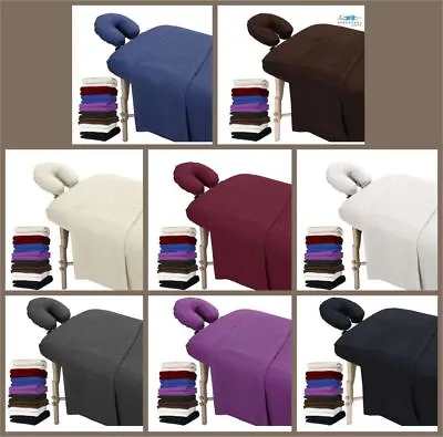 Massage Table Poly Cotton Sheets 3 Pieces Full Set Resistant To Wrinkling Colors • $21.99