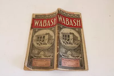 WABASH WORLDS FAIR STATION SEPT 1904 TIME TABLES RAILWAY RAILROAD TRAIN Paper • $19.99