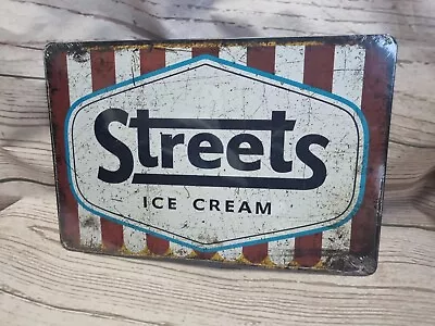 STREETS ICE CREAM - Tin Metal Sign NEW Man Cave Garage Bar Pub Shed- 20 By 30cm • $13.65