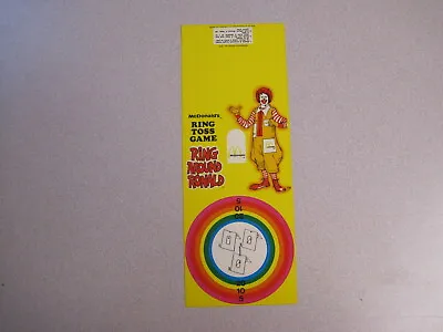 $4.99 • Buy McDonalds 1978 Round Top Test Happy Meal - Ring Around Ronald - New Old Stock