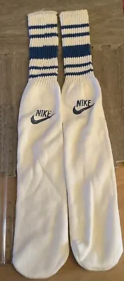 Vintage Nike Tube Socks Blue Striped USA  Over The Calf Old • $27.50