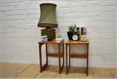 Vintage Bedside Table Set Of 2 Pair McIntosh Teak Mid Century Danish Design • £230