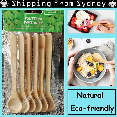 $9.24 • Buy 10Pcs/Set Natural Eco-friendly Small Wooden Spoon Mini Scoop Kids Safe Tableware