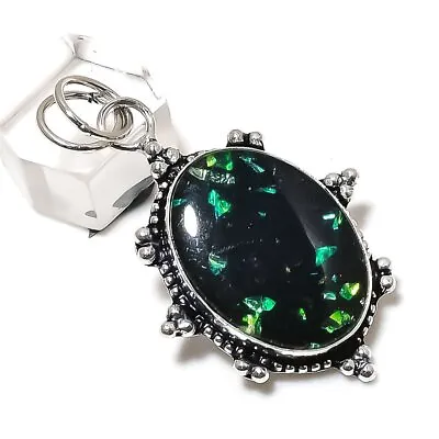 Natural Ammolite Gemstone Handmade 925 Sterling Silver Gift Pendant 2.21  Q796 • £9.49