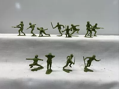 Marx WWII 2nd Series Japanese Plastic Army Men Toy Soldiers Lot 12 Poses • $35.95