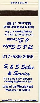 R And S Sales And Service RV Sales Mahomet Illinois Matchbook • $3.99