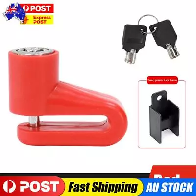 Electric Scooter Disc Brake Lock Anti Theft With Lock Frame For M365 (Red) • $12.99