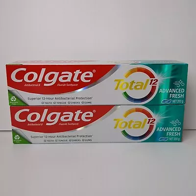 2x Colgate Total Advanced Fresh Gel Toothpaste 200g Antibacterial Fluoride • $29.95