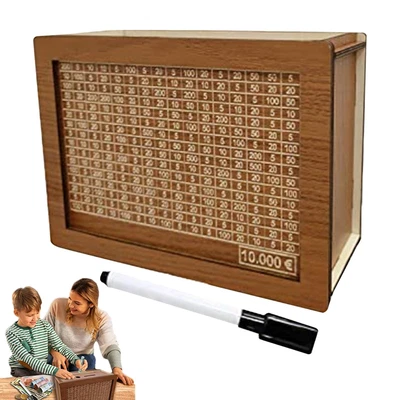 Kids Money Box Decorative Natural Wood Money Box Wooden Money Box DIY 10000 • $29.89