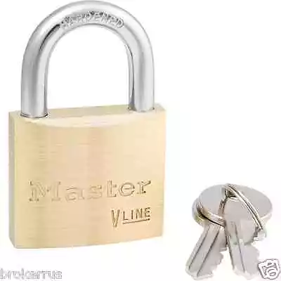 BRASS Padlock Keyed Alike Key Corrosion Resistant 1 1/2  Wide Master Lock 4140KA • $23.41