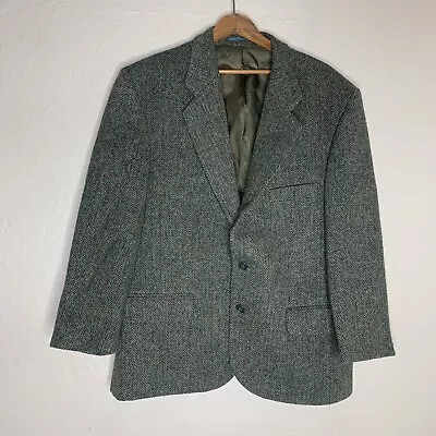 Donegal Handwoven Tweed Blazer Sport Coat Wool Sports Jacket Speckled Sz 42 • $80