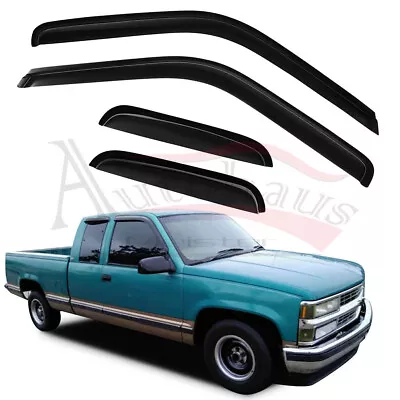 Window Visor Vent Shades Guards Deflectors For 88-99 Chevy C/K 1500 Extended Cab • $33.99