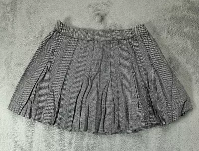 Womens Skirts 10 Tennis Vintage 90s Lilys Beverly Hills Pleat Black Houndstooth • $22.30