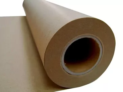 NEW KRAFT BROWN PACKAGING PAPER ROLL 600mm X 50m 80GSM Packing Wrapping Craft  • £13.02