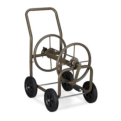 Hose Reel Cart Metal Garden Hose Pipe Trolley Watering Hose Reel 3/4” 60 M • £97.90