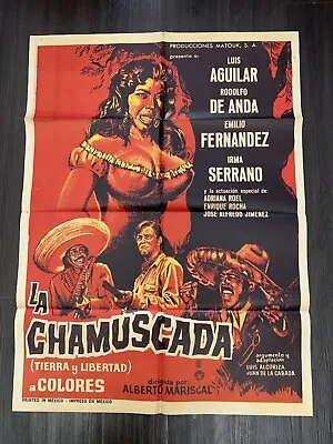 Vintage 1971 La Chamuscada Mexican Revolution Original One Sheet Movie Poster • $117.50