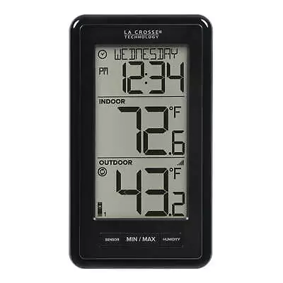 La Crosse Technology LCD Wireless Two-Piece Digital Weather Thermometer Station • $34.47